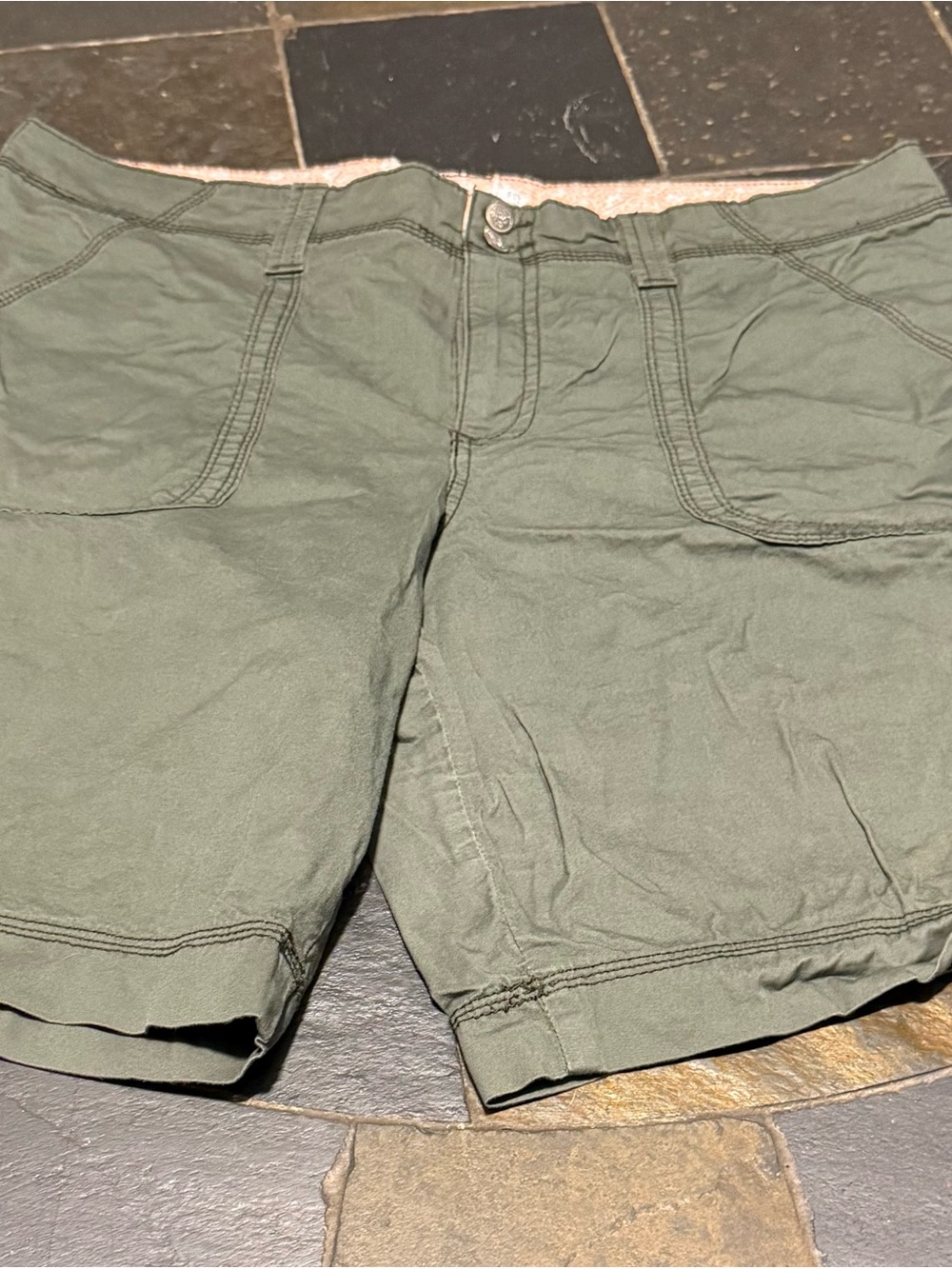 Lee Women's Olive Green Cargo Shorts